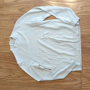 Draper's & Damon's off-white & metallic gold mock neck sweater women's size M